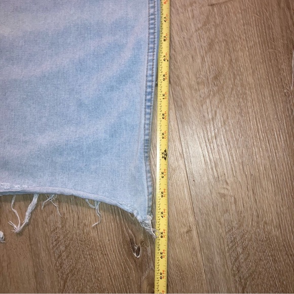 Missguided + Blue Flare Wide-Leg Jeans | Size 8 | Raw Hem Jeans | Y2K - Picture 9 of 12